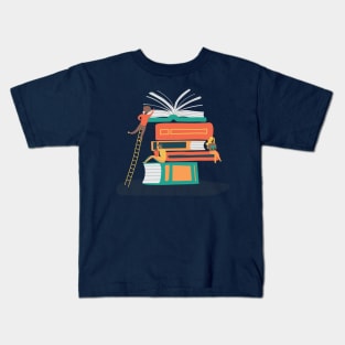 Book Community Illustration Pattern Kids T-Shirt